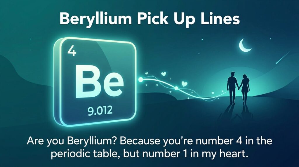 Beryllium Pick Up Lines