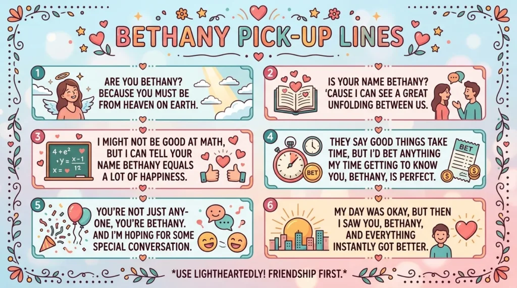 Bethany Pick Up Lines