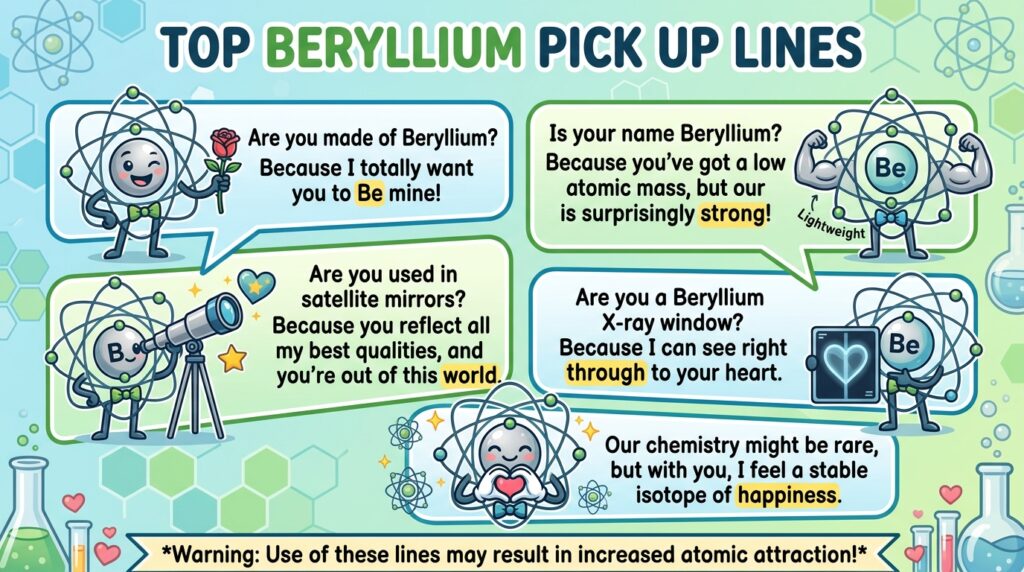 Funny Beryllium Pick Up Lines