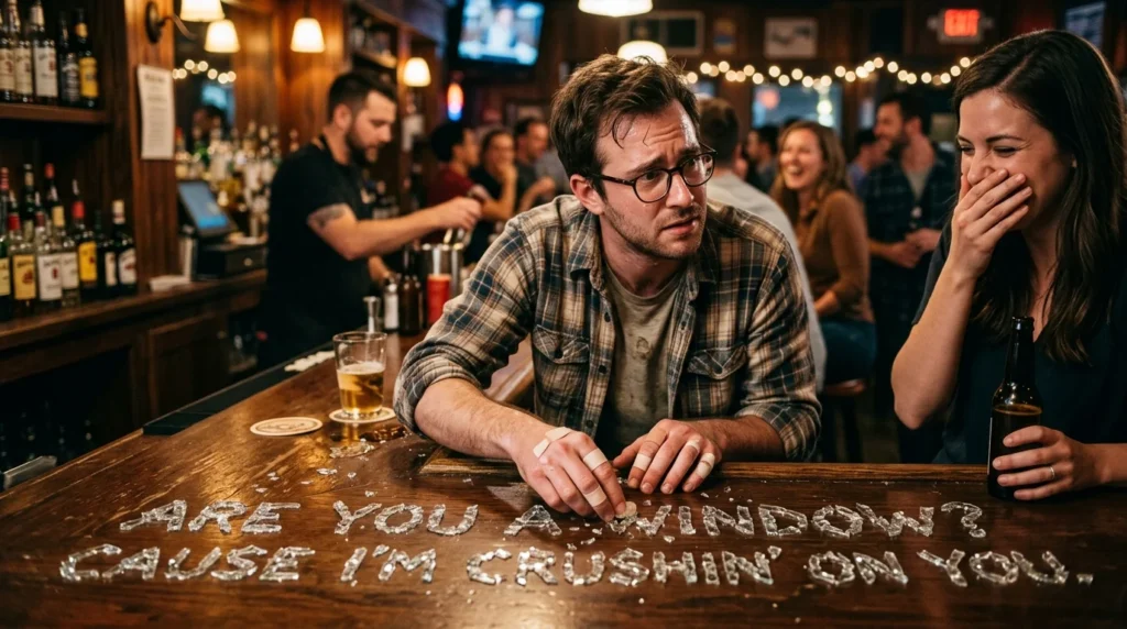 Funny Glass Pick Up Lines