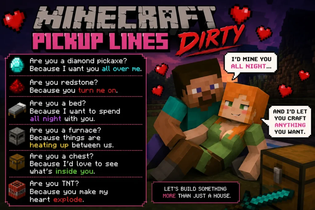 Minecraft Pickup Lines Dirty