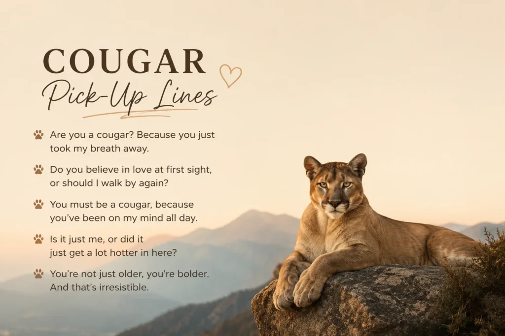 cougar pickup lines